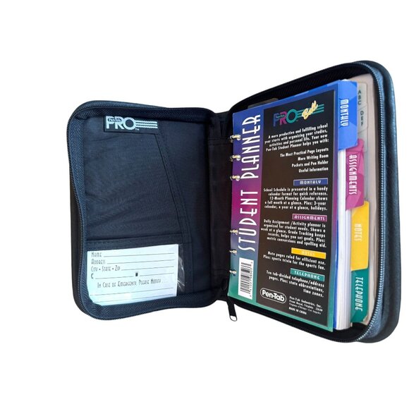 Vintage Pro Ball Student Planner 6-Ring Binder Pen-Tab Organizer - Picture 5 of 6